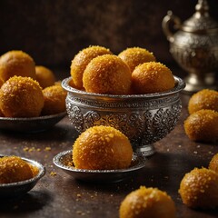 Indian traditional motichur laddu 