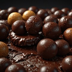 chocolate balls with sweetness