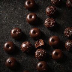 chocolate balls with sweetness 