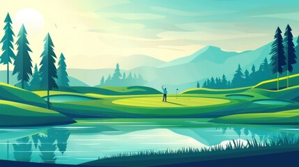 Golfing on a Beautiful Day