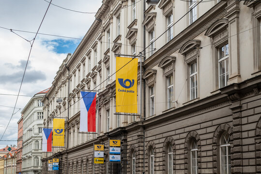 Headquarters of the Czech Post, Ceska Posta, state owned postal company of the Czech Republic, in Prague, Czech Republic