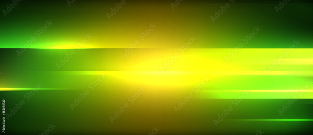 Poster neon dynamic diagonal light rays background. techno digital geometric concept design for wallpaper, 