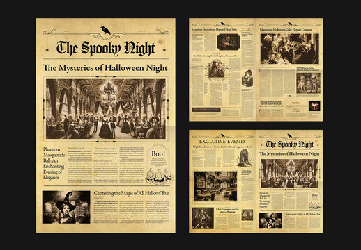Halloween Newspaper Template