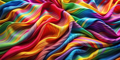 Colorful abstract background resembling wavy fabric, vibrant, textile, pattern, design, colorful, abstract, background, waves