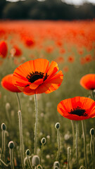 Obraz premium poppy flowers in field