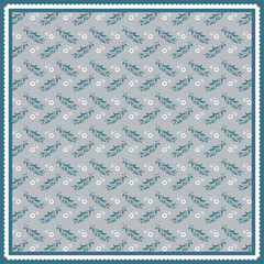 Sweet pastel and modern floral hijab fashion textile pattern