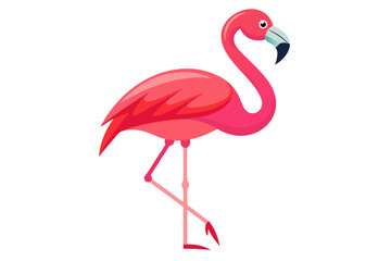Pink flamingo on a white background © Trendy CraftSVG 