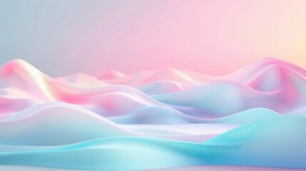 Fototapeta premium A colorful, abstract landscape with a pink and blue sky