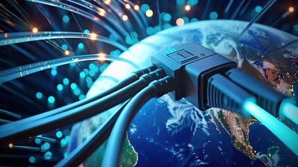 Naklejka premium High-Speed Broadband Internet Connection