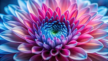 Close up of a flower with pink and blue petals, floral, vibrant, colorful, close-up, nature, botanical, blooming, delicate, beauty