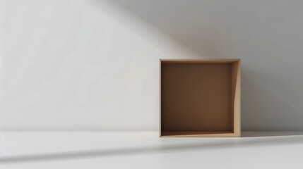empty box on white background