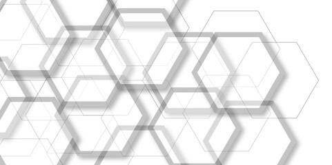 Luxury white pattern with hexagons. Vector illustration. abstract 3d hexagonal background. Technology banner design with hexagons abstract background. abstract Vector. Use for ad, poster, presentation