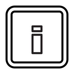 i Small Alphabet Vector Line Icon Design