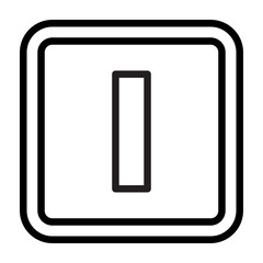 l Small Alphabet Vector Line Icon Design