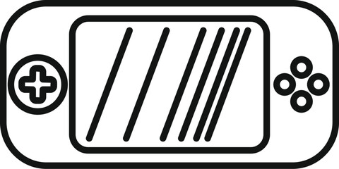 Portable game console showing loading screen icon, gaming on the go