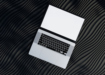 Laptop screen display mockup