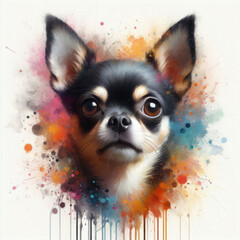 animal Abstract portrait painting of Dog