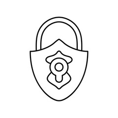 Line Art Padlock Icon for Security Concepts, Access Control, and Protection Measures