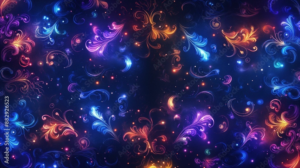 Wall mural ai generated illustration of a vibrant abstract background with swirling colorful patterns