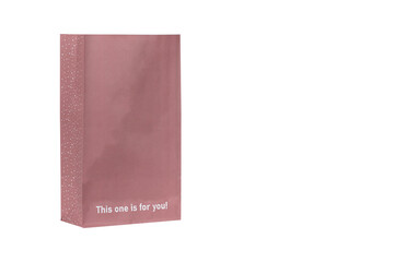 Stylish Pink Paper Bag with Inspirational Message 