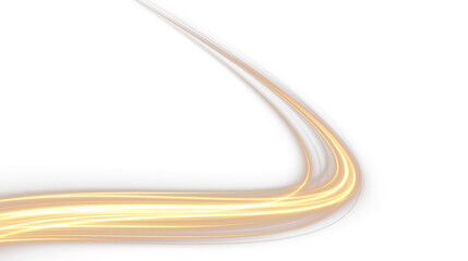 Festive gold stripe on white background. Yellow curl twirl for the holidays. Gold colored curve rope. Vector png twirl, line, curve, rope, stripe design element.	
