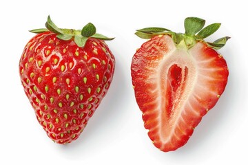 Albion Strawberries isolated on white background