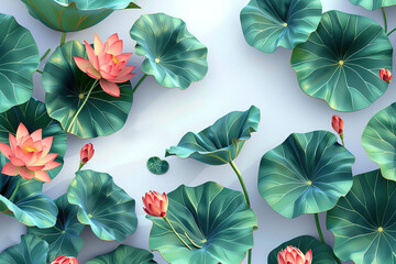 flowers and leaves