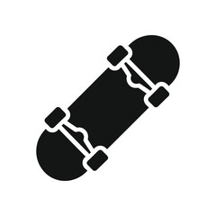 Stylized Skateboard Vector with Detailed Wheels - Great for Skateboarding Illustrations, Custom Apparel, and Street Art Projects