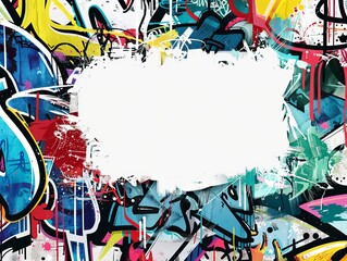 Obraz premium Graffiti style invitation template