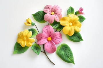 Obraz premium decorations for cakes from the protein mass in the form of flowers