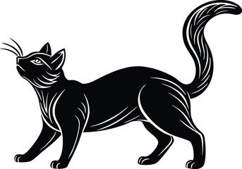 cat in motion Silhouette