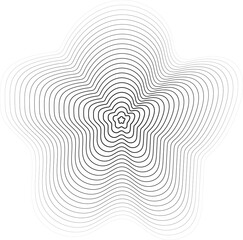 Circle dynamic line halftone fluid shape for tech, icon, symbol