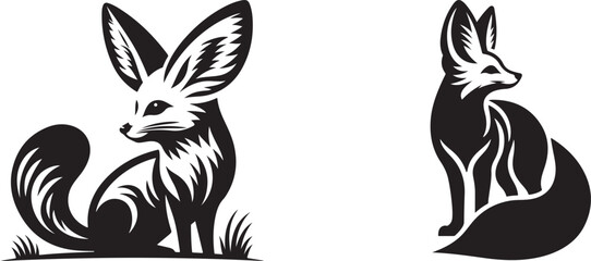 Fennec fox Silhouette