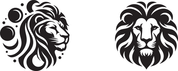  Lion's head silhouette