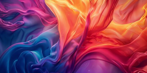 Obraz premium colliding creases of color, Generative AI