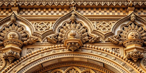Fototapeta premium Close-up photo of intricate architectural details emphasizing structural aesthetics, architecture, design, building