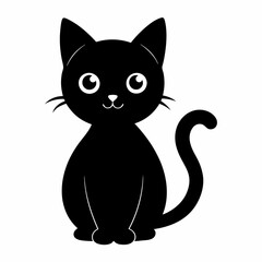 black cat cartoon