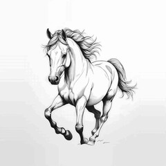 horse line drawing1234