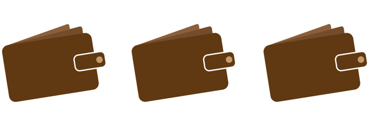 Wallet icon set vector. wallet sign and symbol