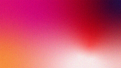 Soft Red pink orange gradient grainy background with noise texture.