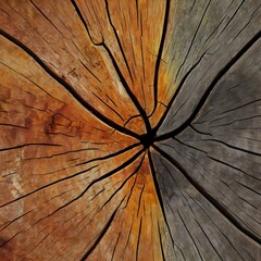 Closeup abstract tree stump or nature pattern color background.exotic wallpaper in painting style.wavy wave art shape Gerenative AI