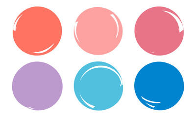 Set of hand drawn circle backgrounds isolated on white background vector.