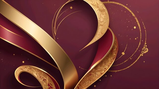 claret and gold background