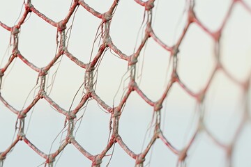 Naklejka premium White-framed meshed soccer goal A 3D representation of a soccer goal net
