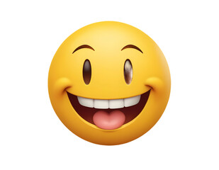 Fototapeta premium Happy emoticons faces with facial expressions.