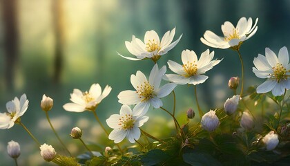 beautiful background with small white flowers