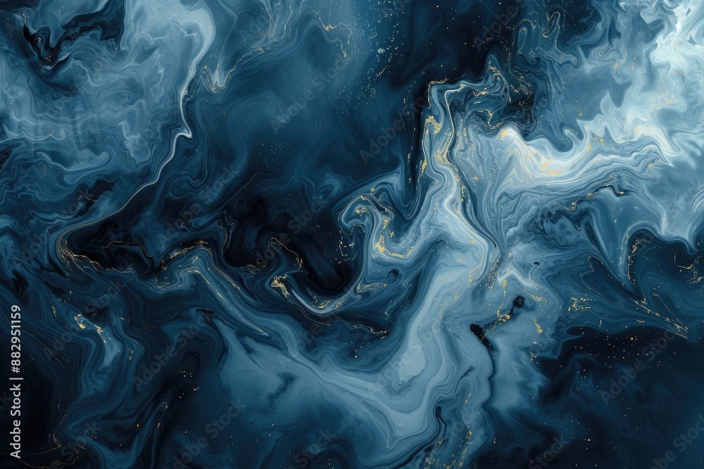 Leinwandbilder swirling blue and pink marbled pattern a fluid mechanics background with turbulent flow patterns