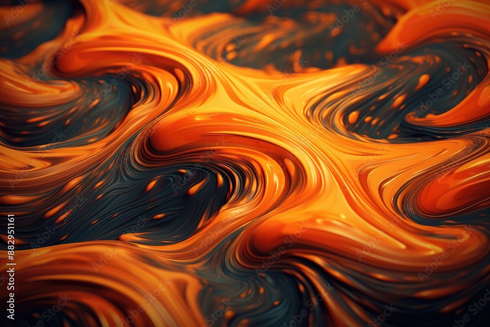 Leinwandbilder swirling colorful digital art a fluid mechanics background with turbulent flow patterns