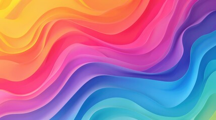 Obraz premium Spectrum gradient with a wave effect, sleek and modern slide design