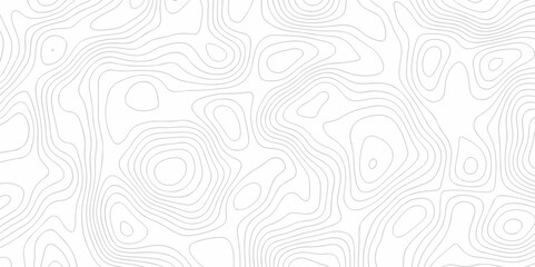 Vector white wave line geography landscape Topo contour map on white background. Geographic mountain relief diagram line wave carve pattern. Topographic world map contour lines map texture.